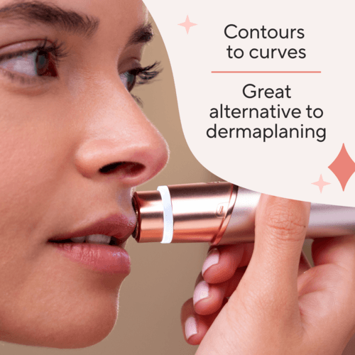 Flawless Facial Hair Removal for Women, Ladies Face Shaver for Upper Lip Chin and Peach Fuzz with Rechargeable USB