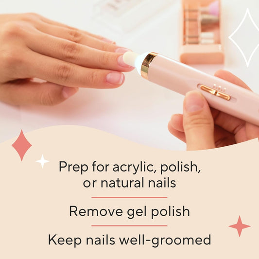Flawless Salon Nails Kit, Electronic Nail File and Full Manicure and Pedicure Tool