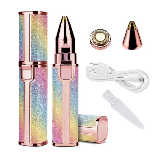 Flawless 2 in 1 Electric Eyebrow Trimmer and Shaver, Rechargeable Hair Remover for All Parts