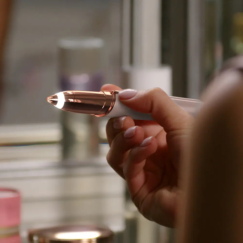 Flawless Rechargeable Eyebrow Trimmer for Women with LED Light