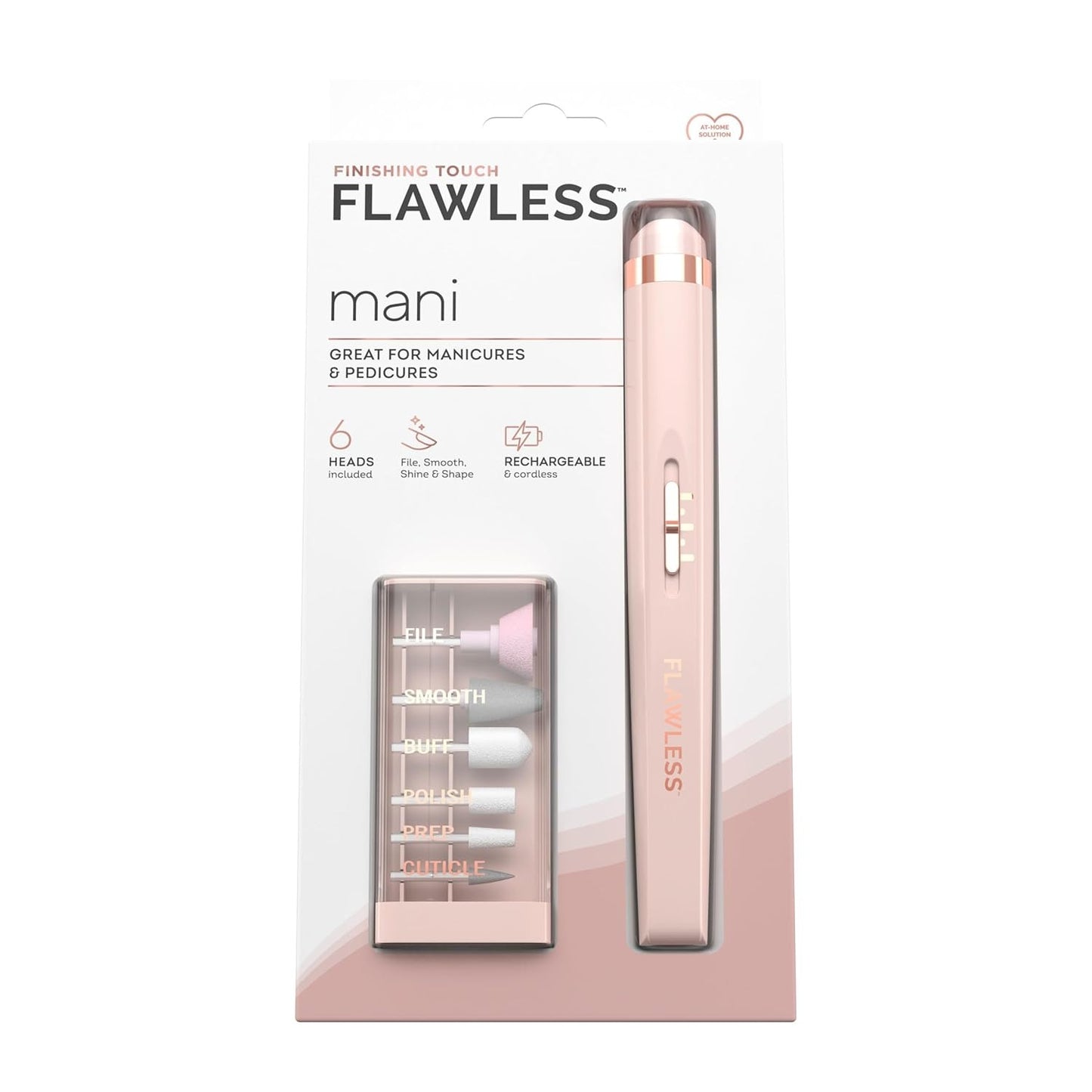 Flawless Salon Nails Kit, Electronic Nail File and Full Manicure and Pedicure Tool
