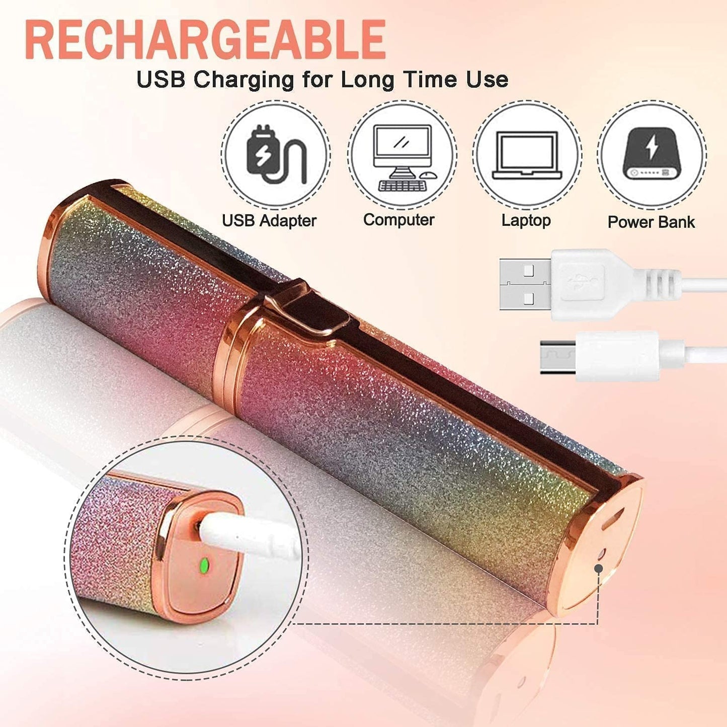 Flawless 2 in 1 Electric Eyebrow Trimmer and Shaver, Rechargeable Hair Remover for All Parts