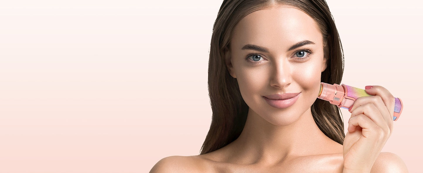 Flawless 2 in 1 Electric Eyebrow Trimmer and Shaver, Rechargeable Hair Remover for All Parts