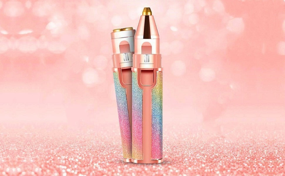 Flawless 2 in 1 Electric Eyebrow Trimmer and Shaver, Rechargeable Hair Remover for All Parts